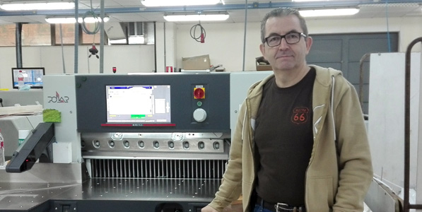 Joaquín Truyol, managing director, in front of POLAR High-Speed Cutter N 92 PLUS