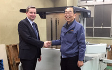 Mr. Akihisa Emi, CEO of the company and Carsten Schaller, sales manager POLAR-Mohr (from right to left)